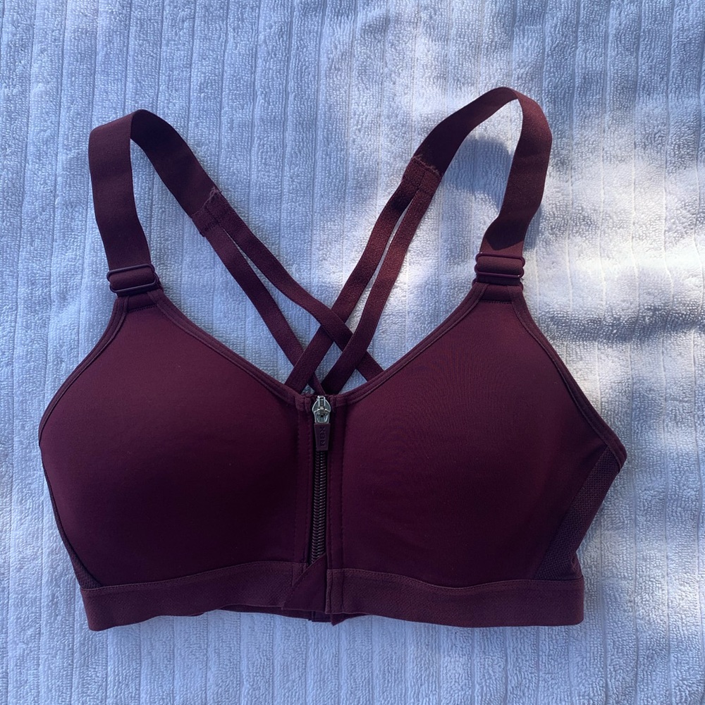 Maroon sports bra